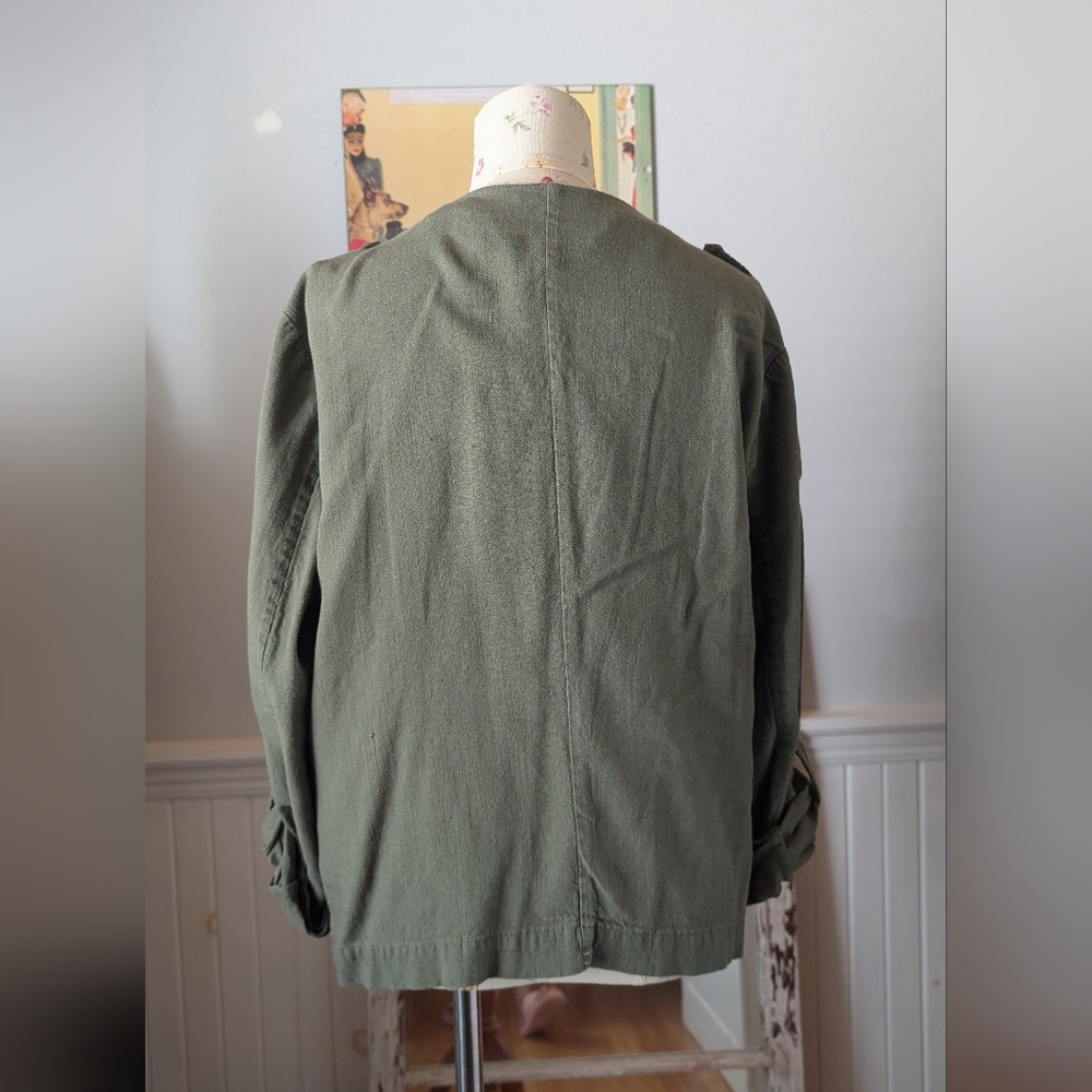 Vera Moda Olive Green Open Front Jacket - Picture 4 of 7